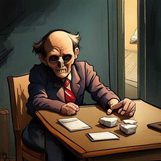 Sinister Diaper Man in Dark Fantasy Style