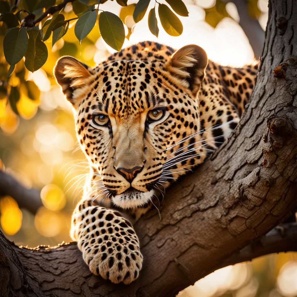 Leopard in Tree Wildlife Photography