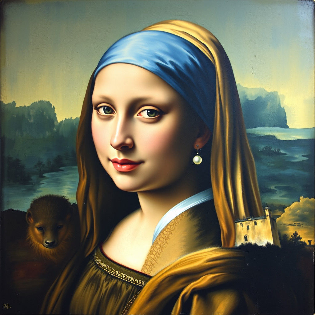 Mona Lisa Fusion: Girl with a Pearl Earring