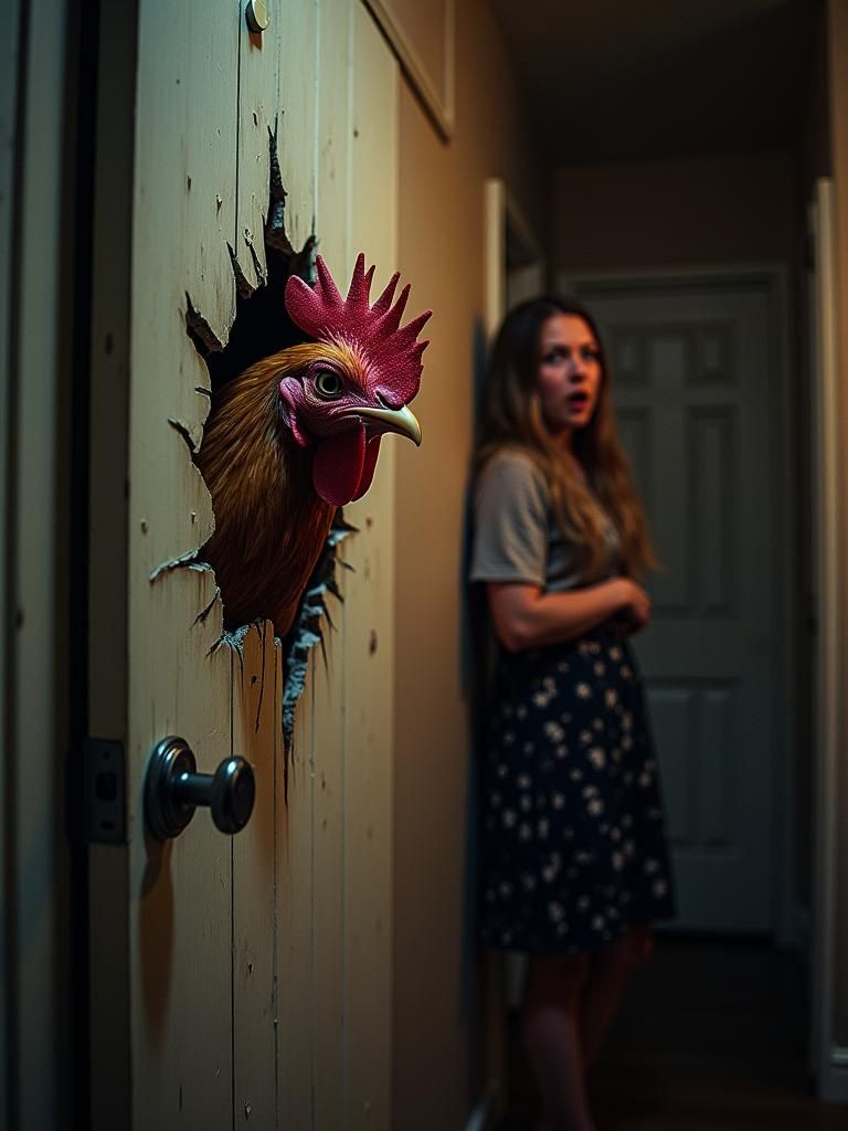 The Chickening: A Horror Movie Poster