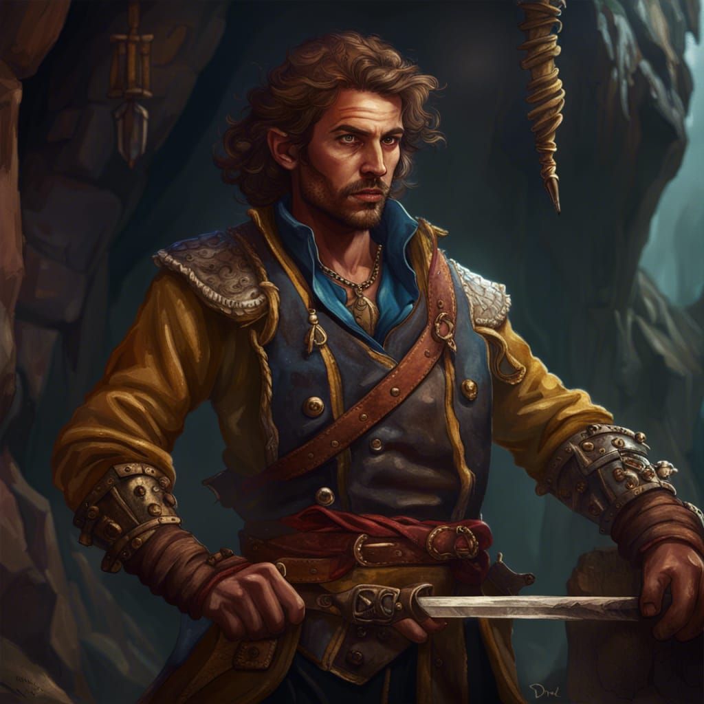 Archaeologist Rogue Portrait in Detailed Matte Painting