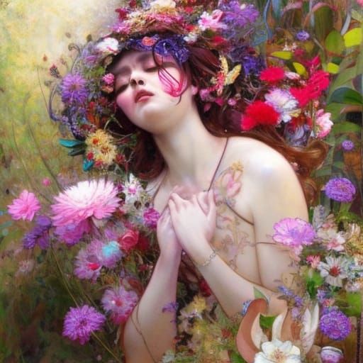 Festive Flower Fairy in Mystical Thailand