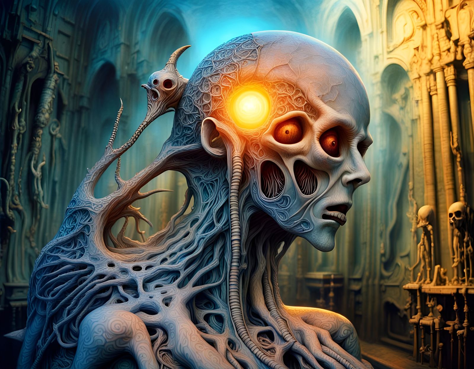 Creepy Conspiracy in Art Nouveau Style