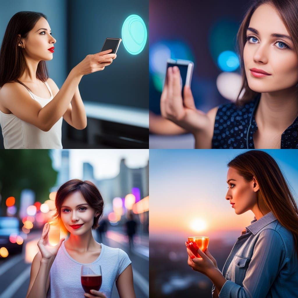 Holographic Date with Woman: Digital Rendering