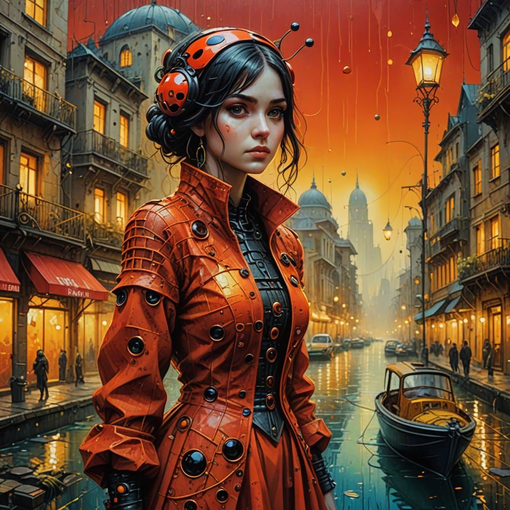 Ladybug Steampunk Explorer in Underwater City
