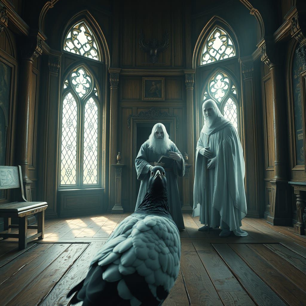 Medieval Pigeon Witnesses Haunting Noble Family Scene in Gra...