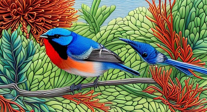 Psychedelic Fairy Wren in Finch Hatton Gorge