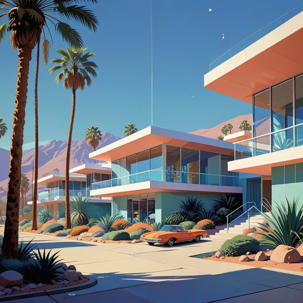 Vibrant Mid-Century Modern Homes in Palm Springs