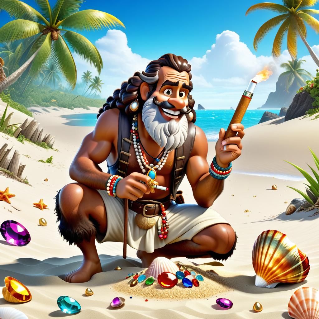Robinson Crusoe's Hilarious Beach Discovery in 3D