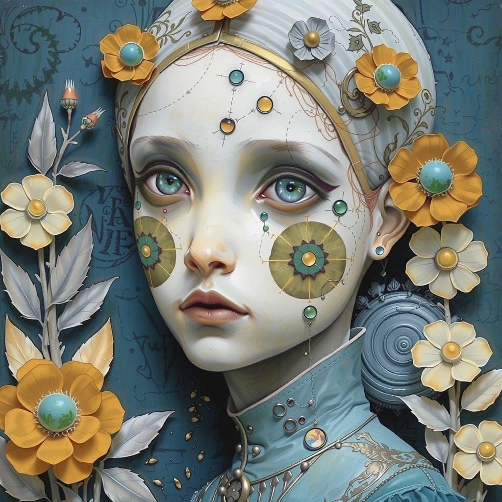 Meticulously Detailed Surrealist Metropolis