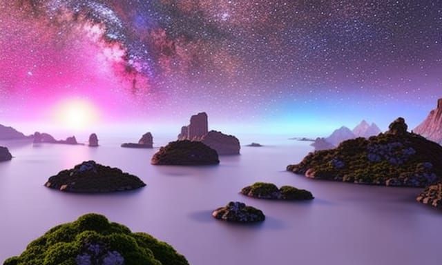 View on moon HD 147513-C that orbits HD 147513-B, if you look hard, you can see the sun.