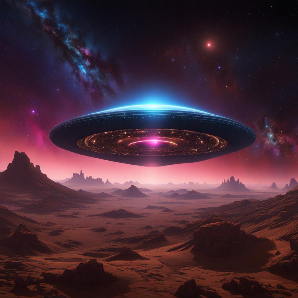 Fantastical Detailed Painting of the Sombrero Galaxy