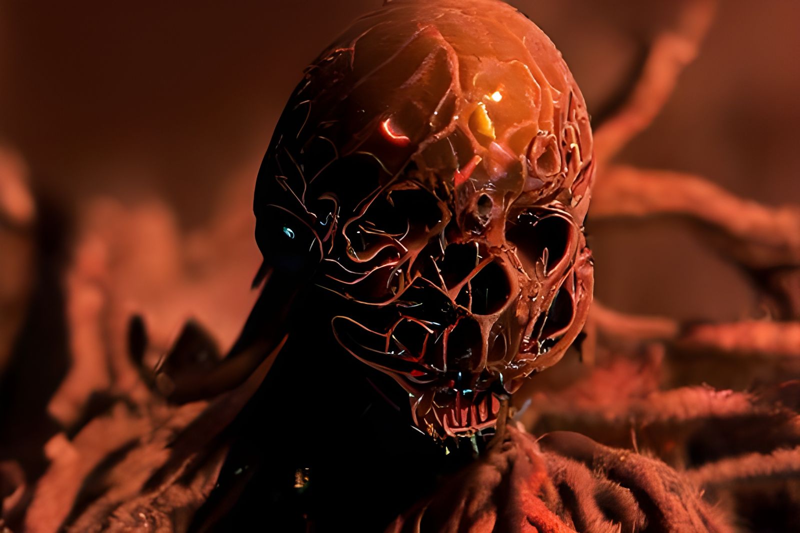 Vecna Horror Skull Demon in Dystopian Fantasy