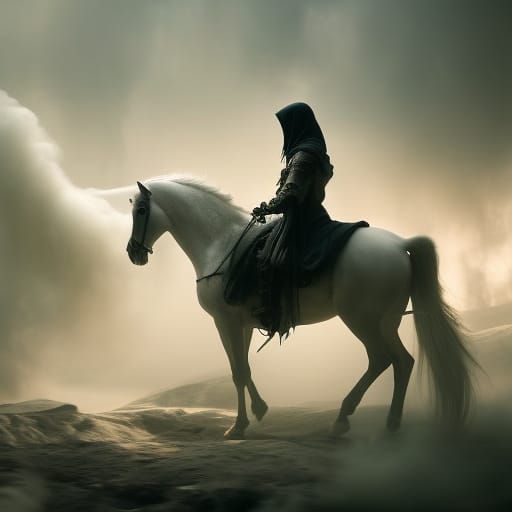 Epic Grim Reaper on White Horse