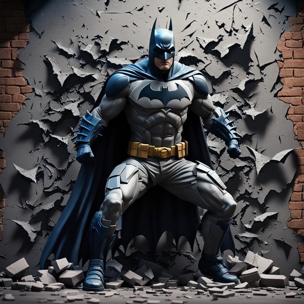 Batman Statue Smash: Detailed Fantasy Concept Art