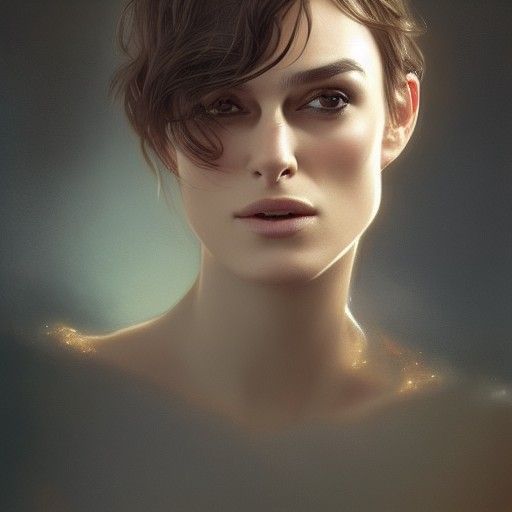Keira Knightley Portrait in Art Nouveau Style