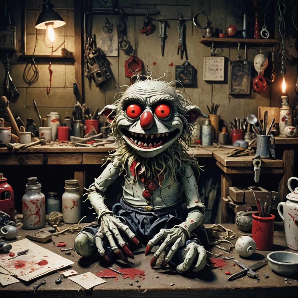 Demonic Porcelain Muppet in Studio Trigger Style