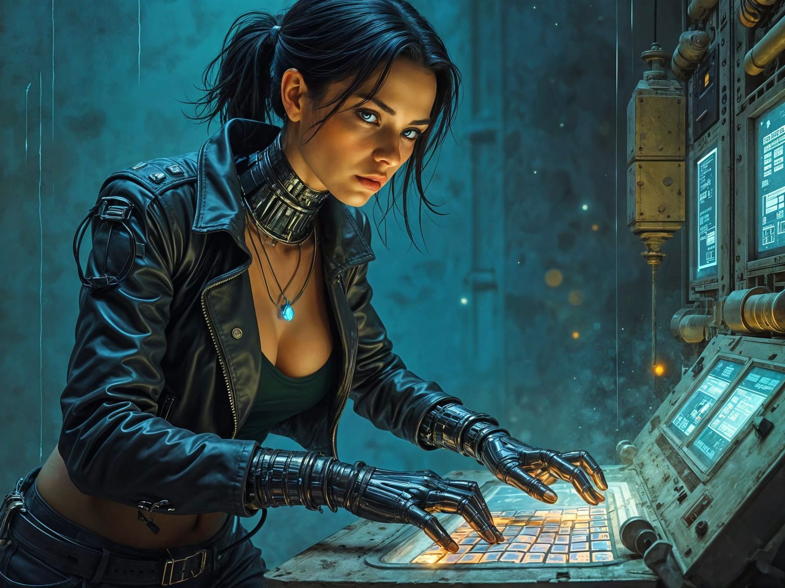 Cyborg Maiden Confronts Desperate Fate