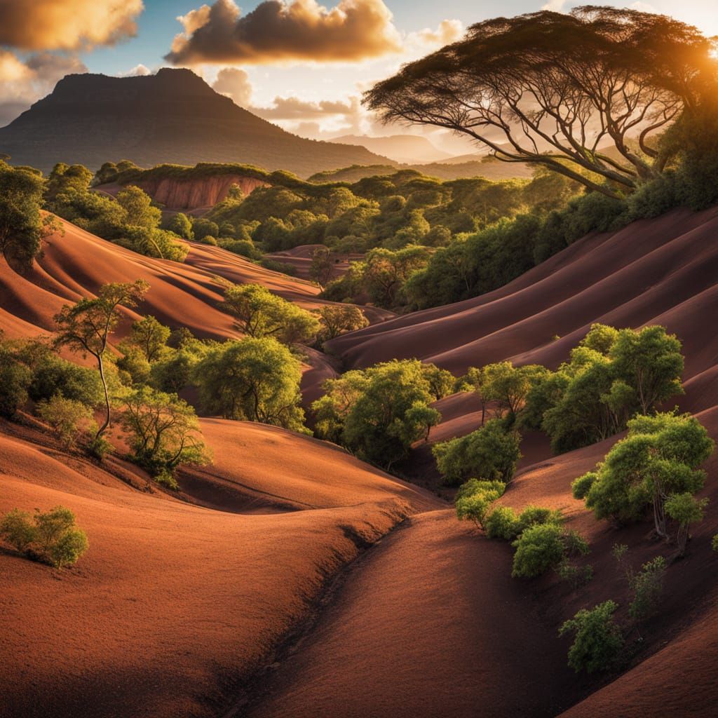 Chamarel, Mauritius in Breathtaking Ansel Adams Style