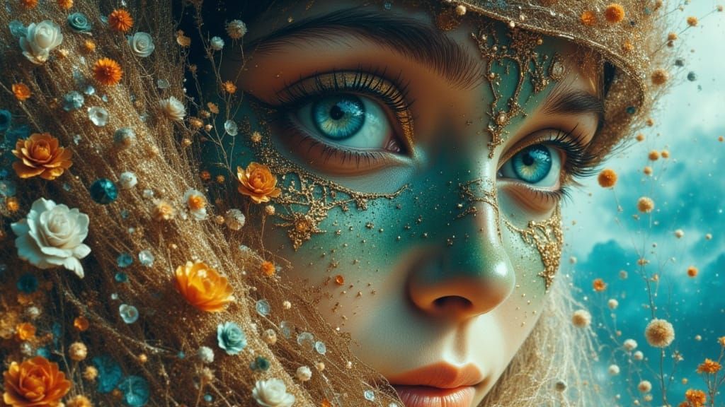 Retro-Futuristic Girl in Hyper-Fantasy World