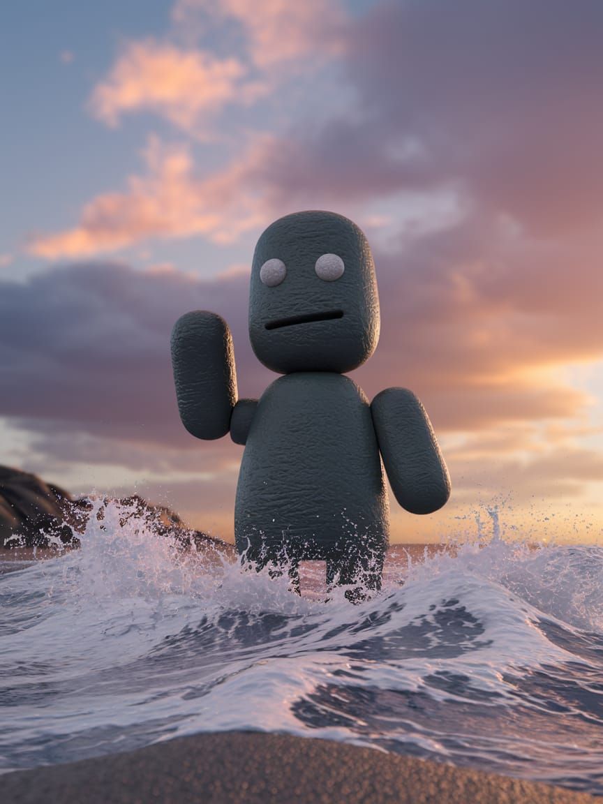 Stoneman on the Sun-Kissed Schist