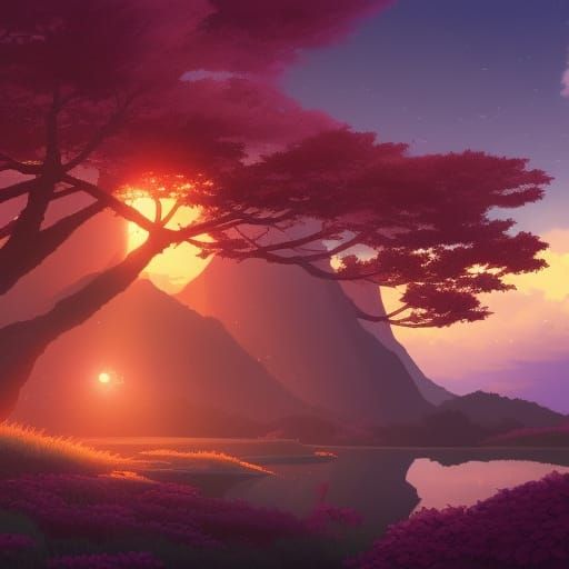 3D Phoenix in Studio Ghibli Anime Style