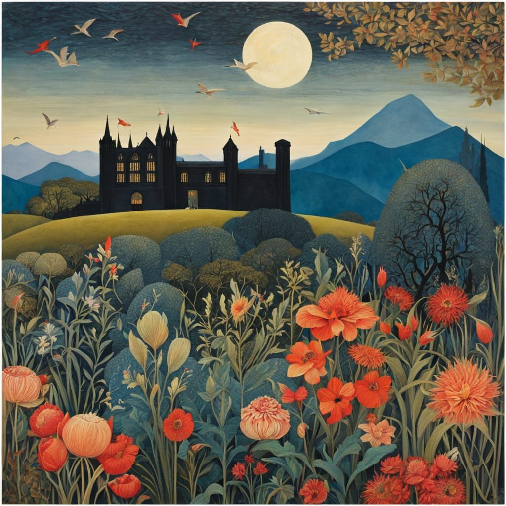 House on a Hill in a Whimsical Arts and Crafts Style