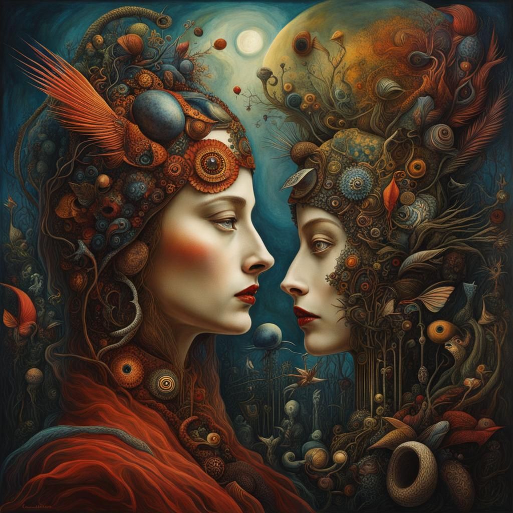 Dreamlike Magical Realism in Warm Colors