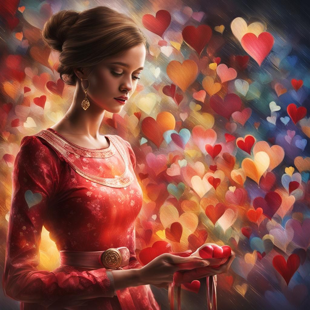 Stylized Hearts Generated by AI