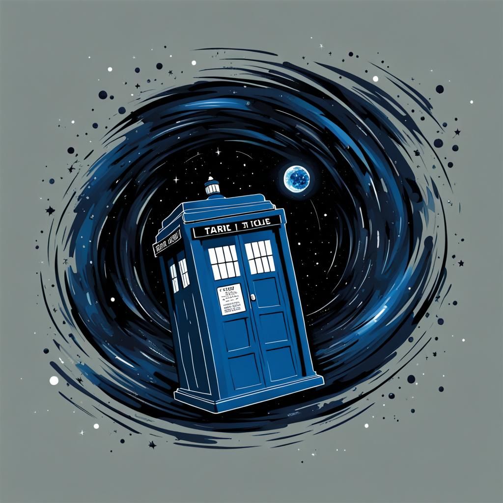 TARDIS Black Hole T-Shirt Design