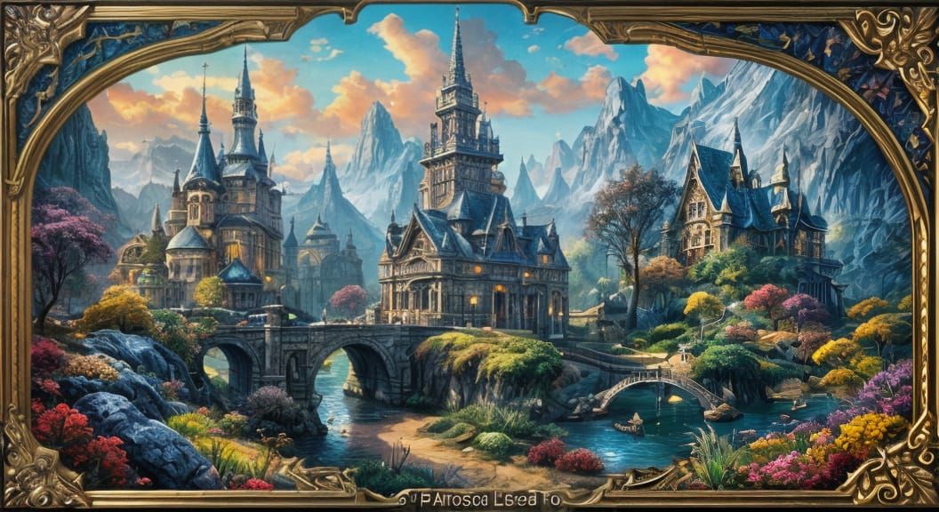 Nonexistent Art in Museum Frames: Detailed Matte Painting
