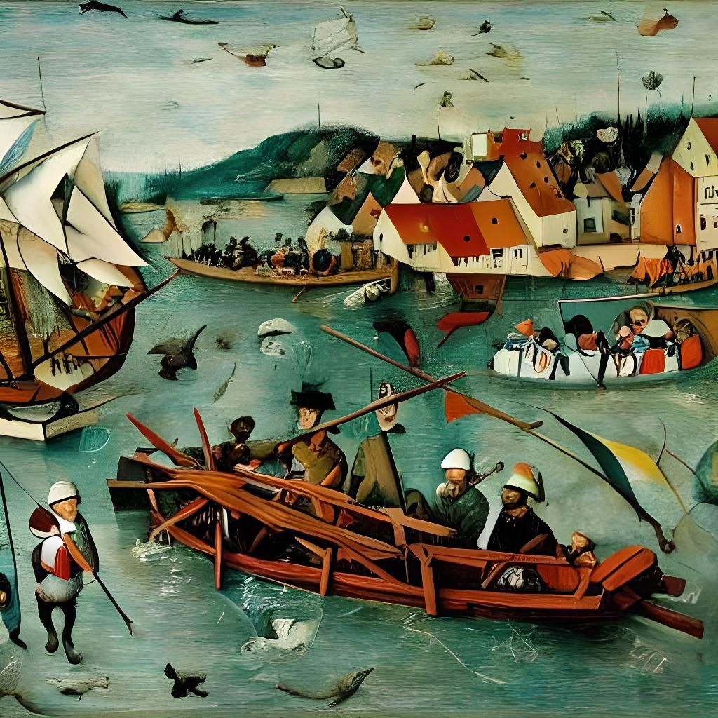 Surreal Goat Boat Inspired by Masters