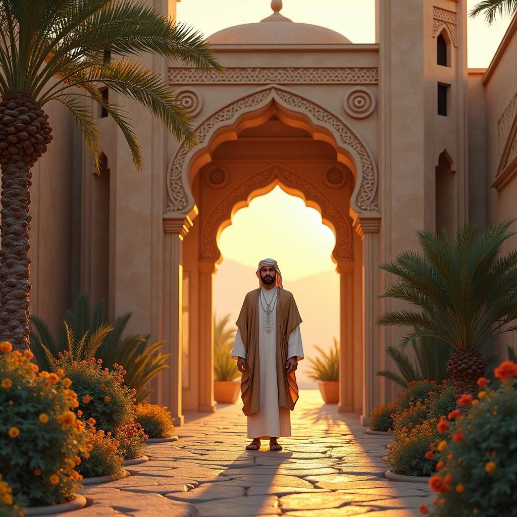 Middle Eastern Hospitality Man in Fantasy Concept Art
