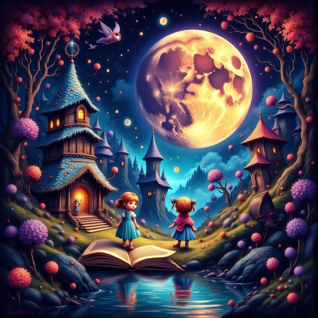 Ethereal Whimsy in a Hyperrealistic Fairytale Scene