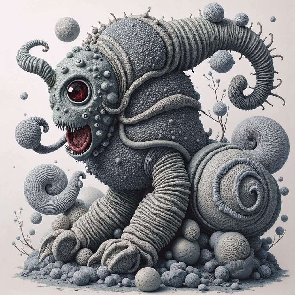 Abstract Dreamscape with Swirling Colors