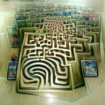 Photorealistic Endless Labyrinth of Twisting Corridors