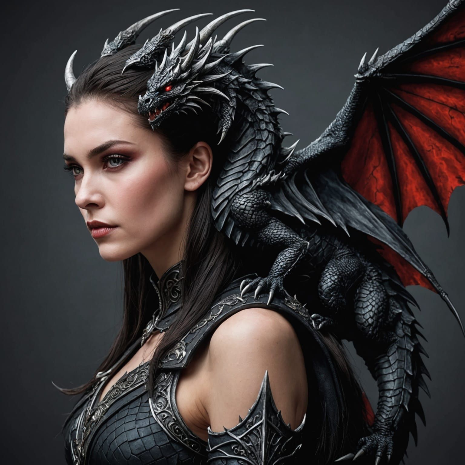 Dark Dragon and Demon Queen Shoulder