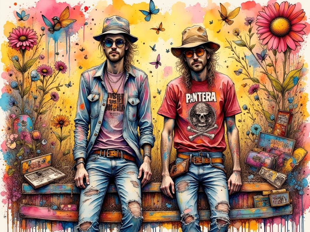 Chaotic Rebel Scene Inspired by Robert Williams