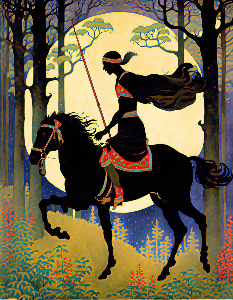 Enchanting Centaur in Forest, Decorative Illustration