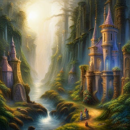Ethereal Elf City in Giant Trees