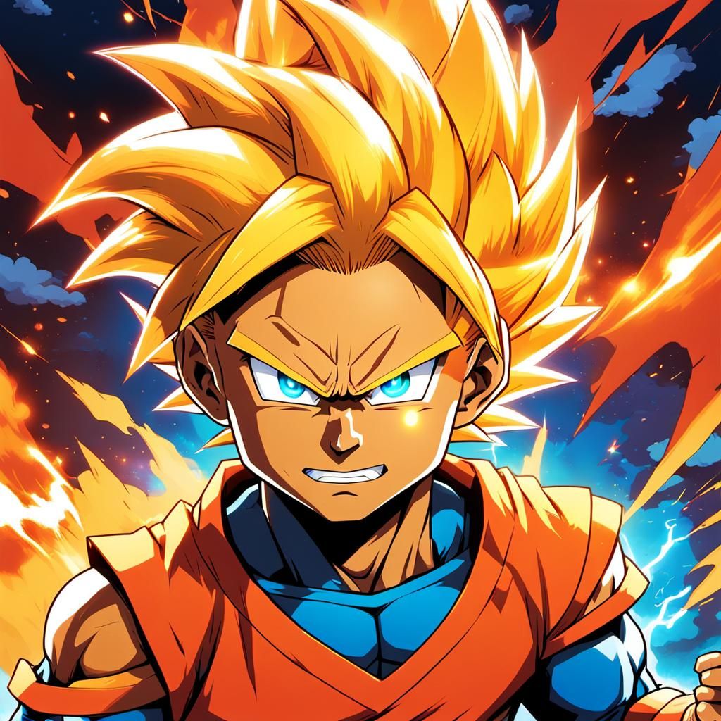 Super Saiyan Concept Art: Explosive Ki Energy