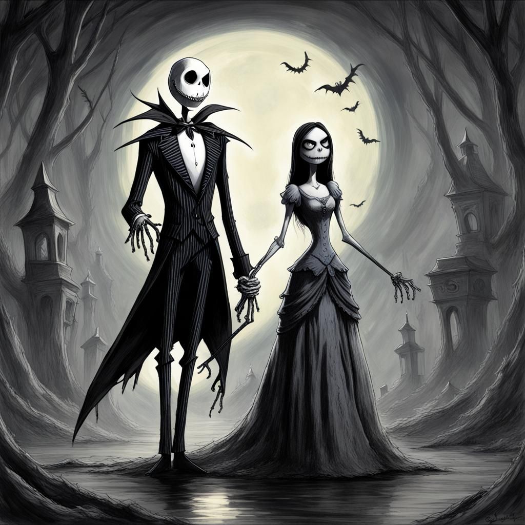 Jack Skellington and Sally: Horror Style