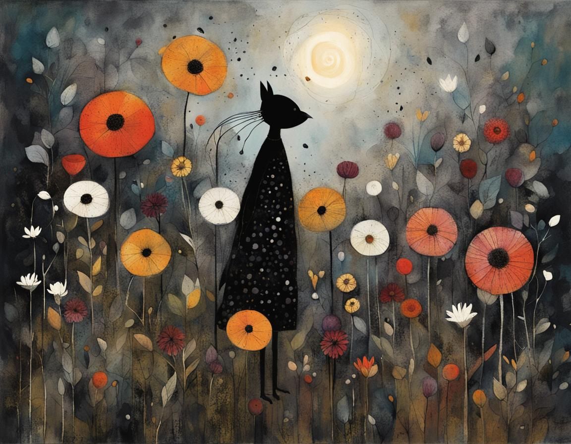 Illuminated Floral Bouquet in Whimsical Style