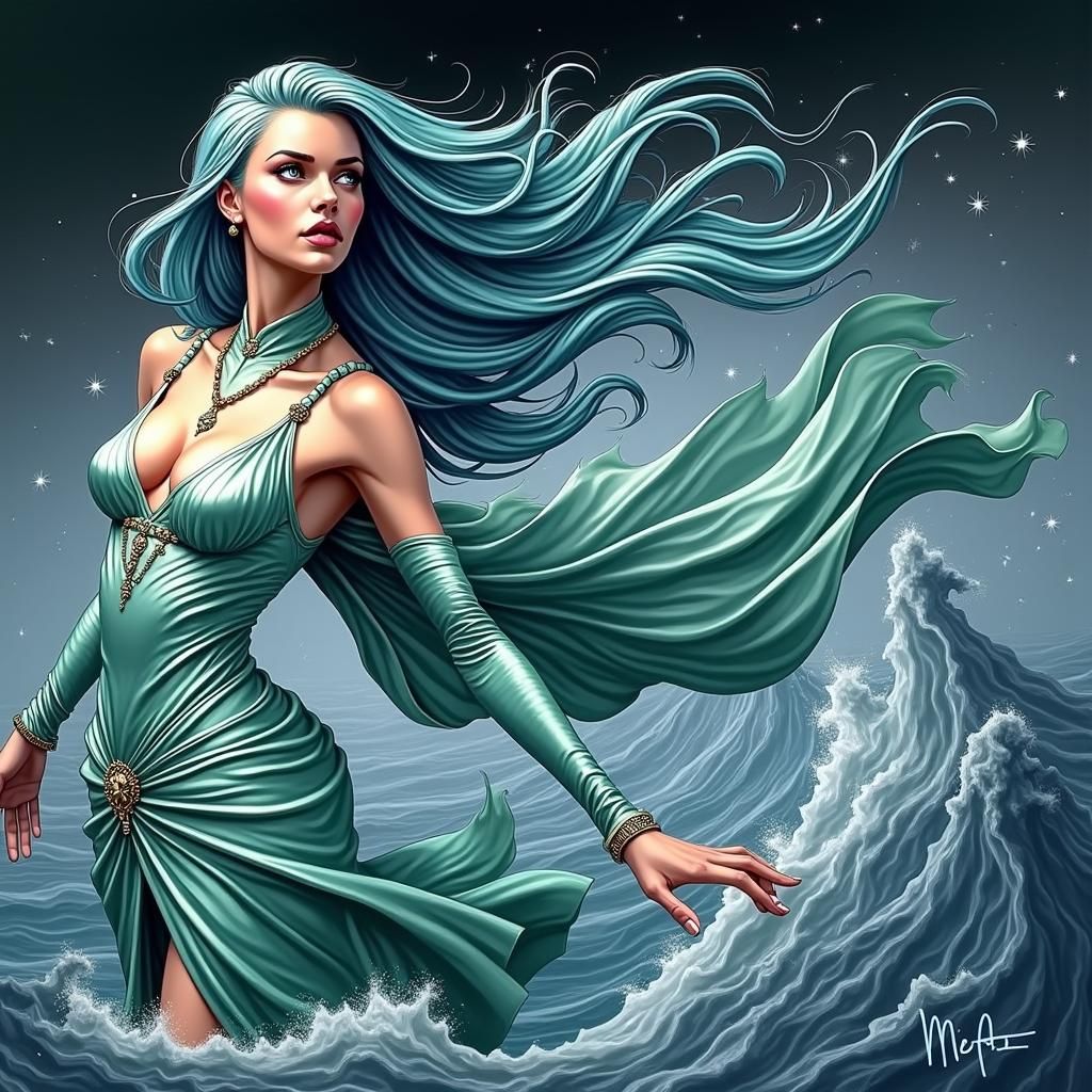 Vibrant Oxygen Avatar in Hyperrealistic Digital Art