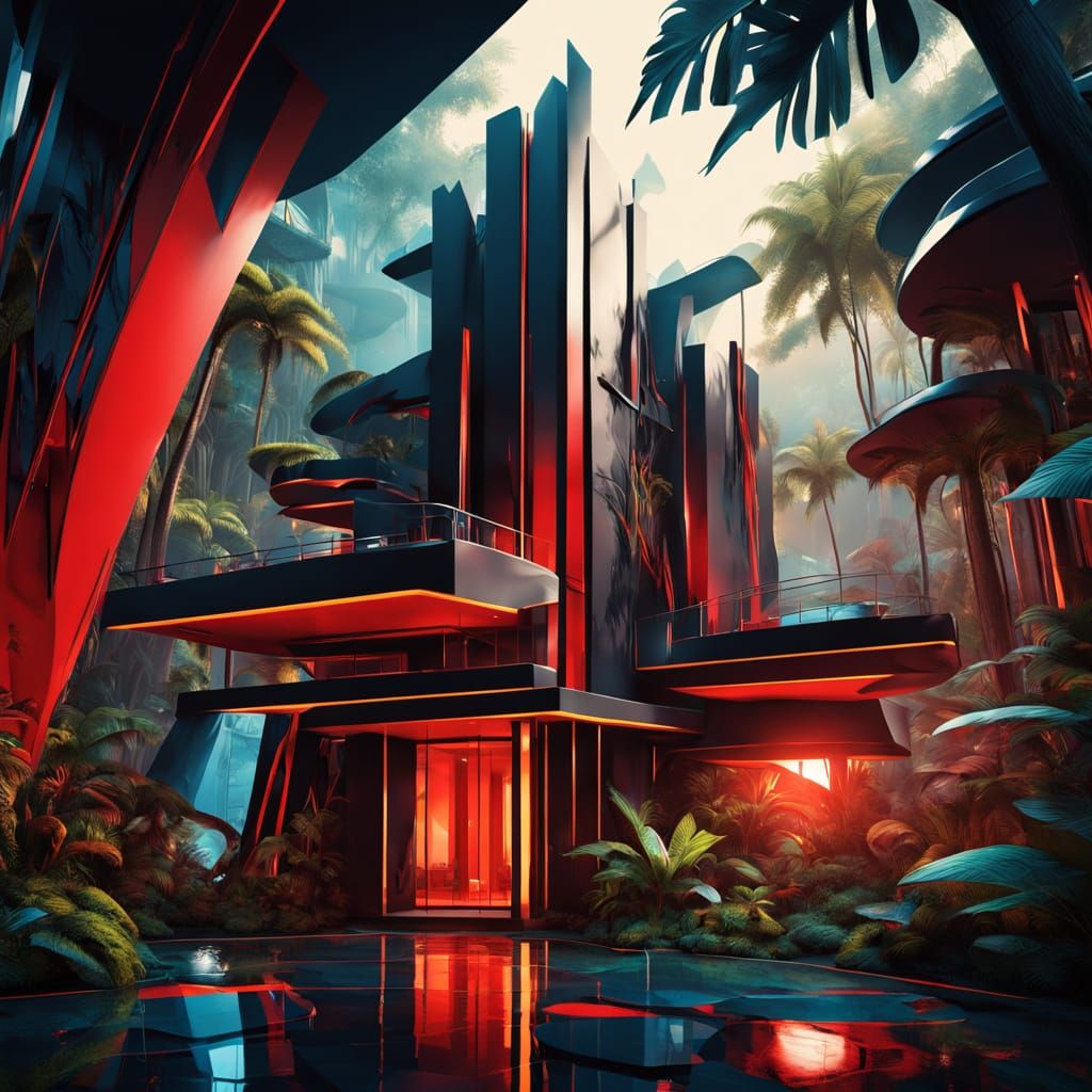 Ultra Modern House in Lush Tropical Setting