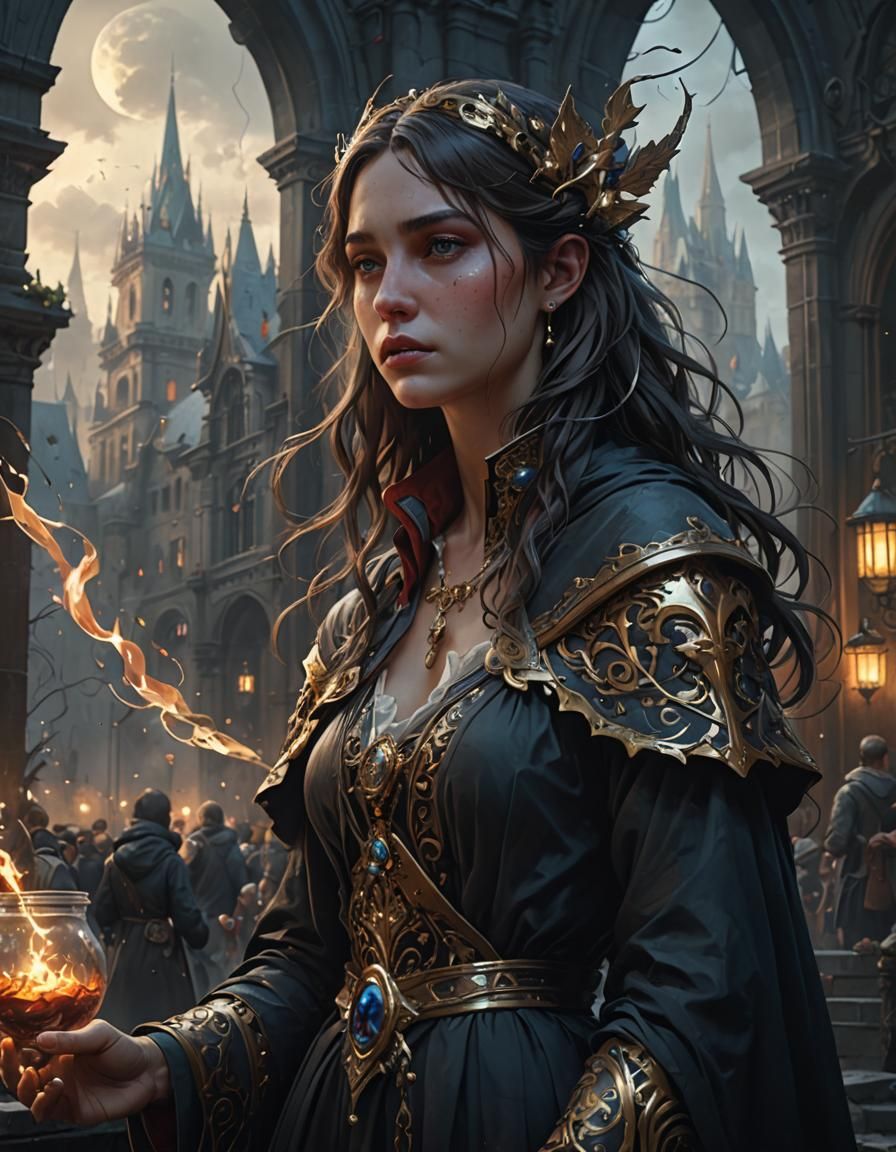 Elegant Outcast in Dark Fantasy: Airbrush Art