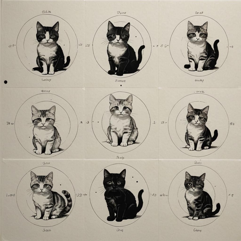 Art Book Page: Step-by-Step Cat Drawing