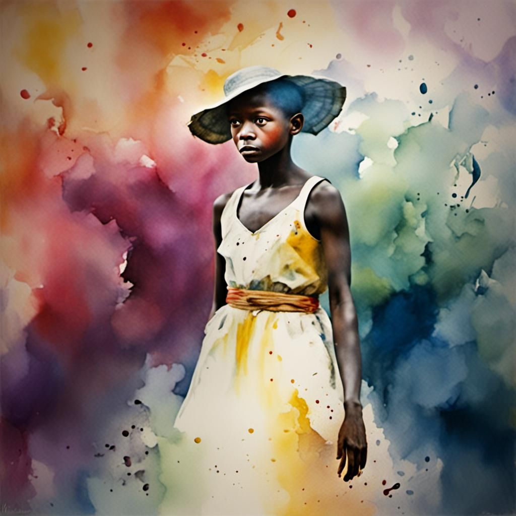 Vivid Abstract Watercolor AI Photography