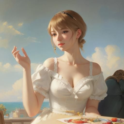 Classical Portrait in the Style of Old Masters