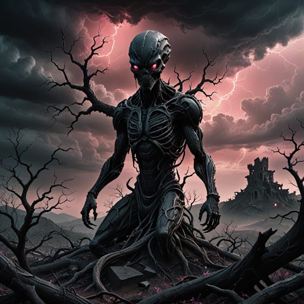 Alien Landscape in Dark Fantasy Style